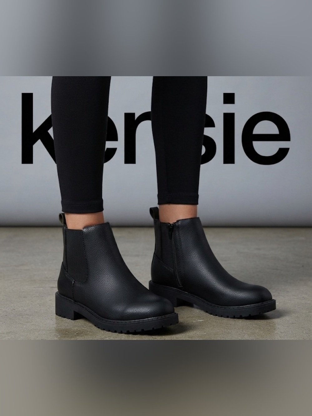 New authentic Kensie designer black ankle boots MISMATES 6 6.5 Display
